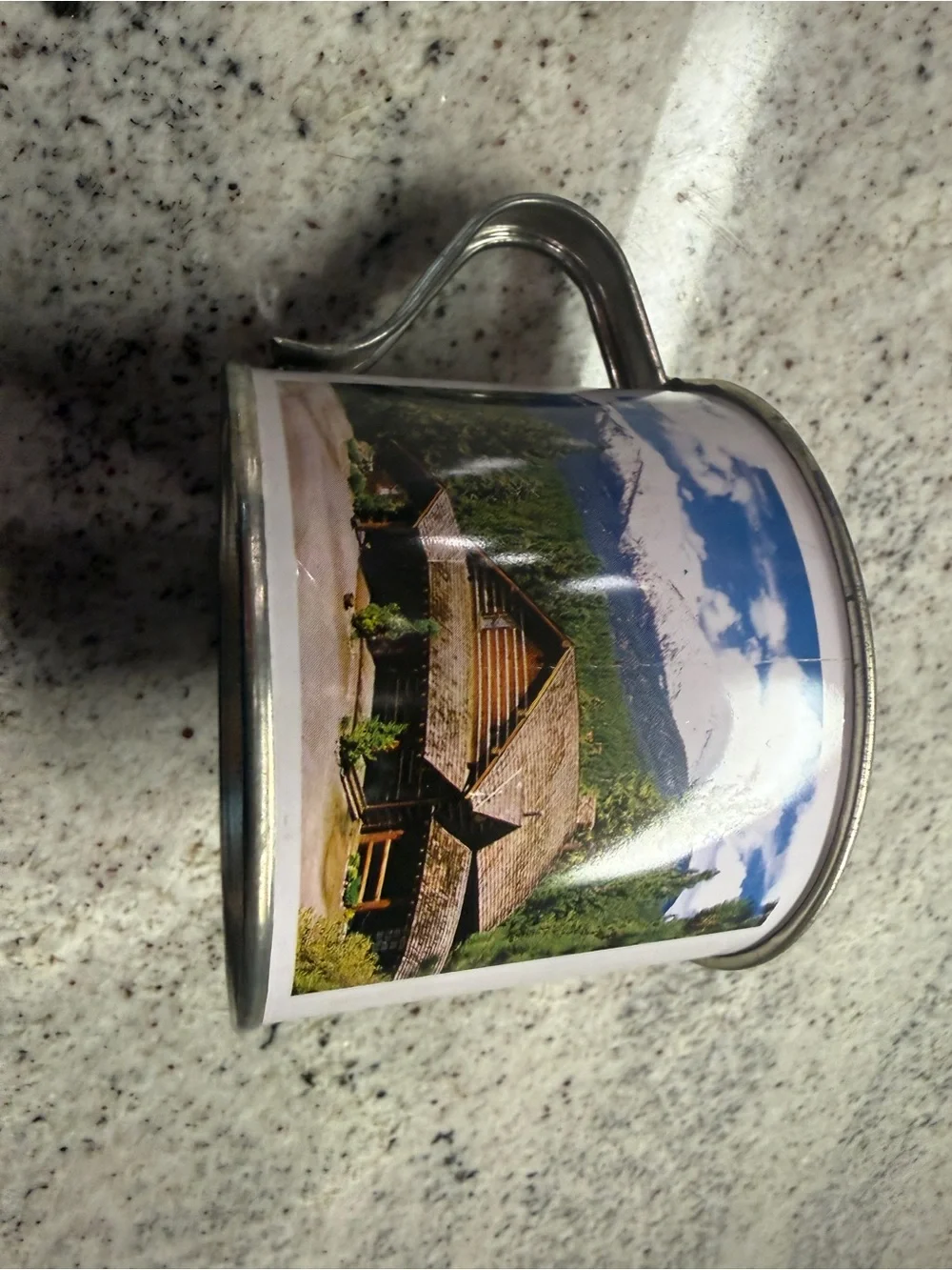 Vintage Set of Bonanza Ponderosa Ranch Tin Mug Cups With Cartwrights Western